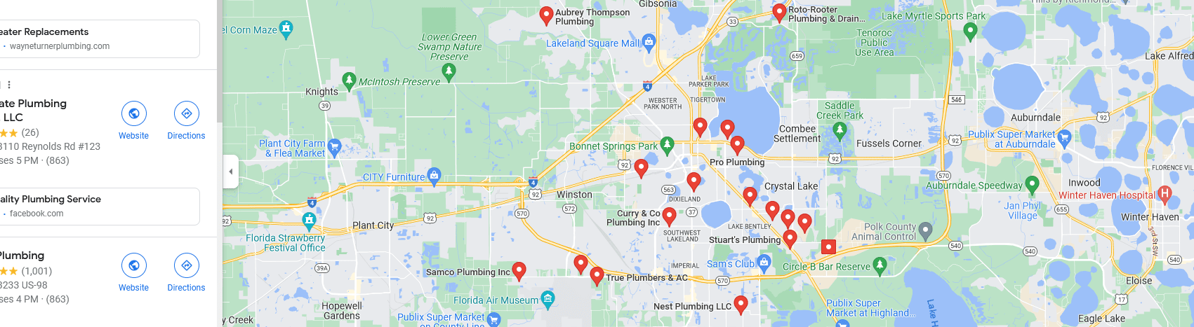 google map of lakeland florida