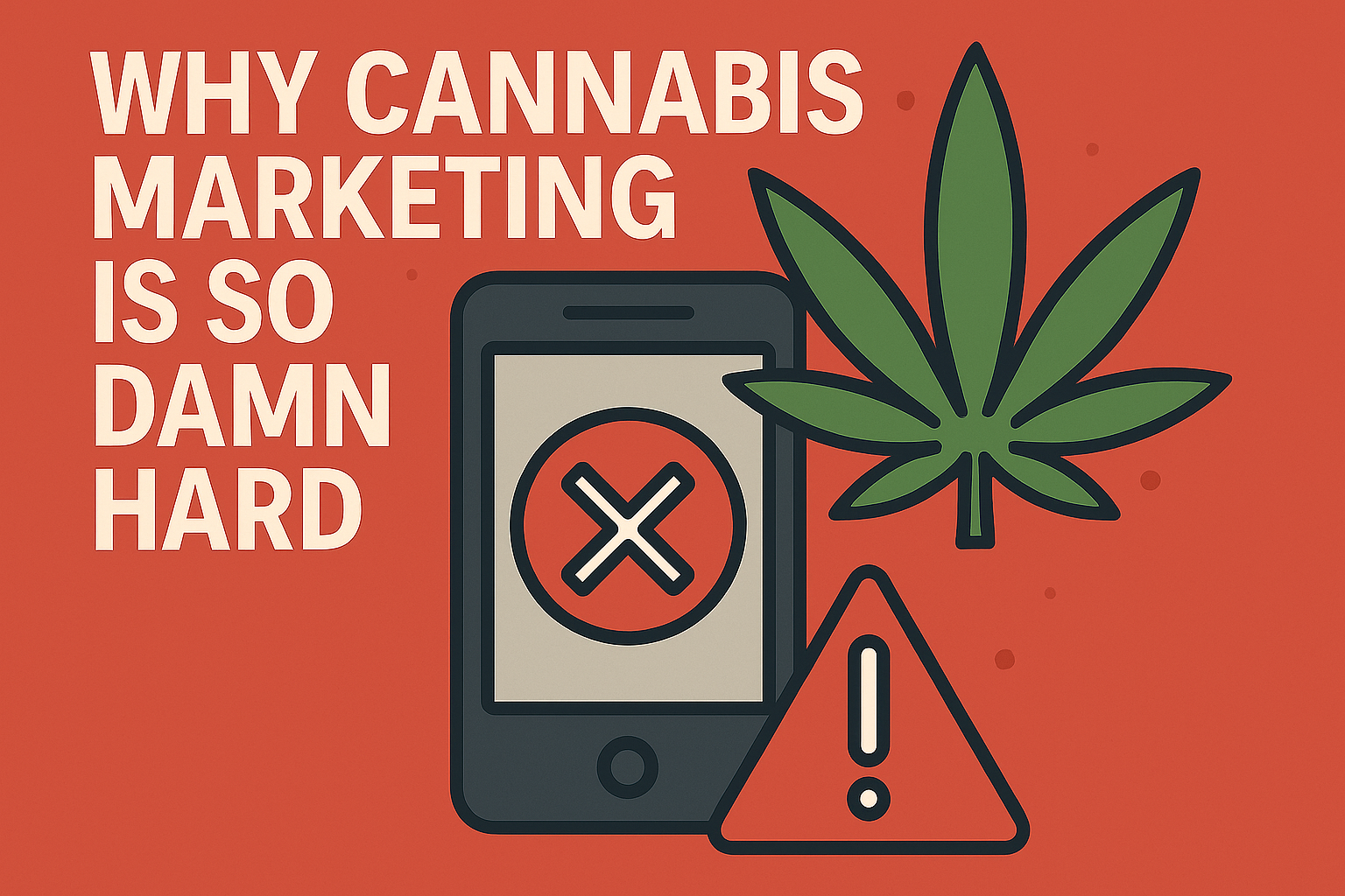image that states why is cannabis marketing so damn hard