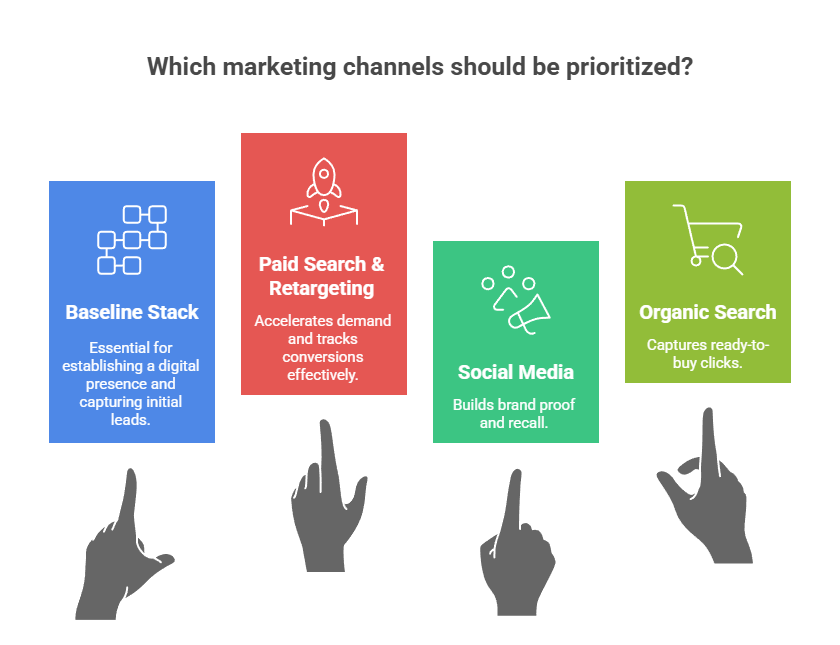 graphic on Which channels matter most for small businesses here