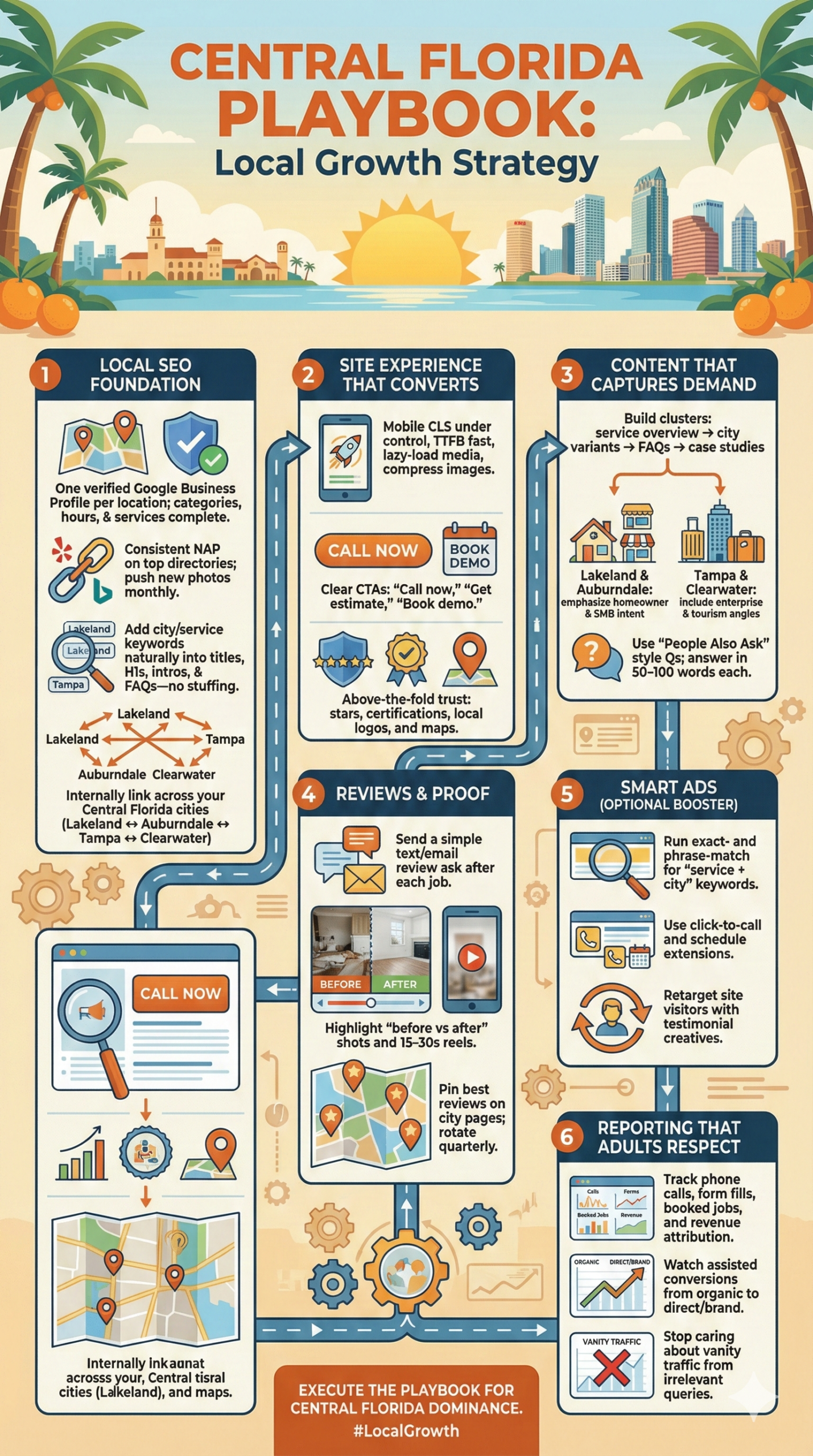 central florida digital marketing playbook infographic